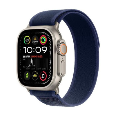 Apple Watch Ultra 2 GPS + Cellular 49MM Natural Titanium Case With Blue Trail Loop - M/L | MX4L3QA/A